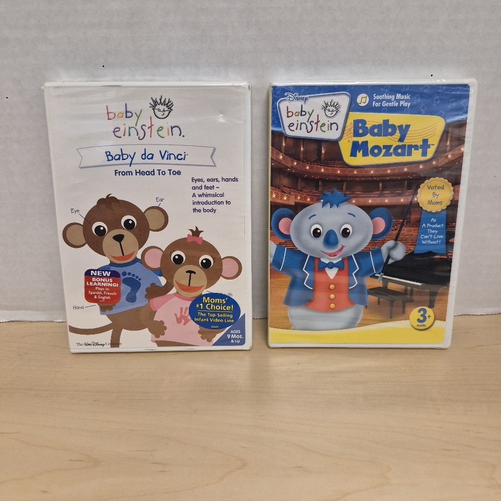 Baby Einstein DVD Set - Baby Mozart & Baby da Vinci - White & Blue